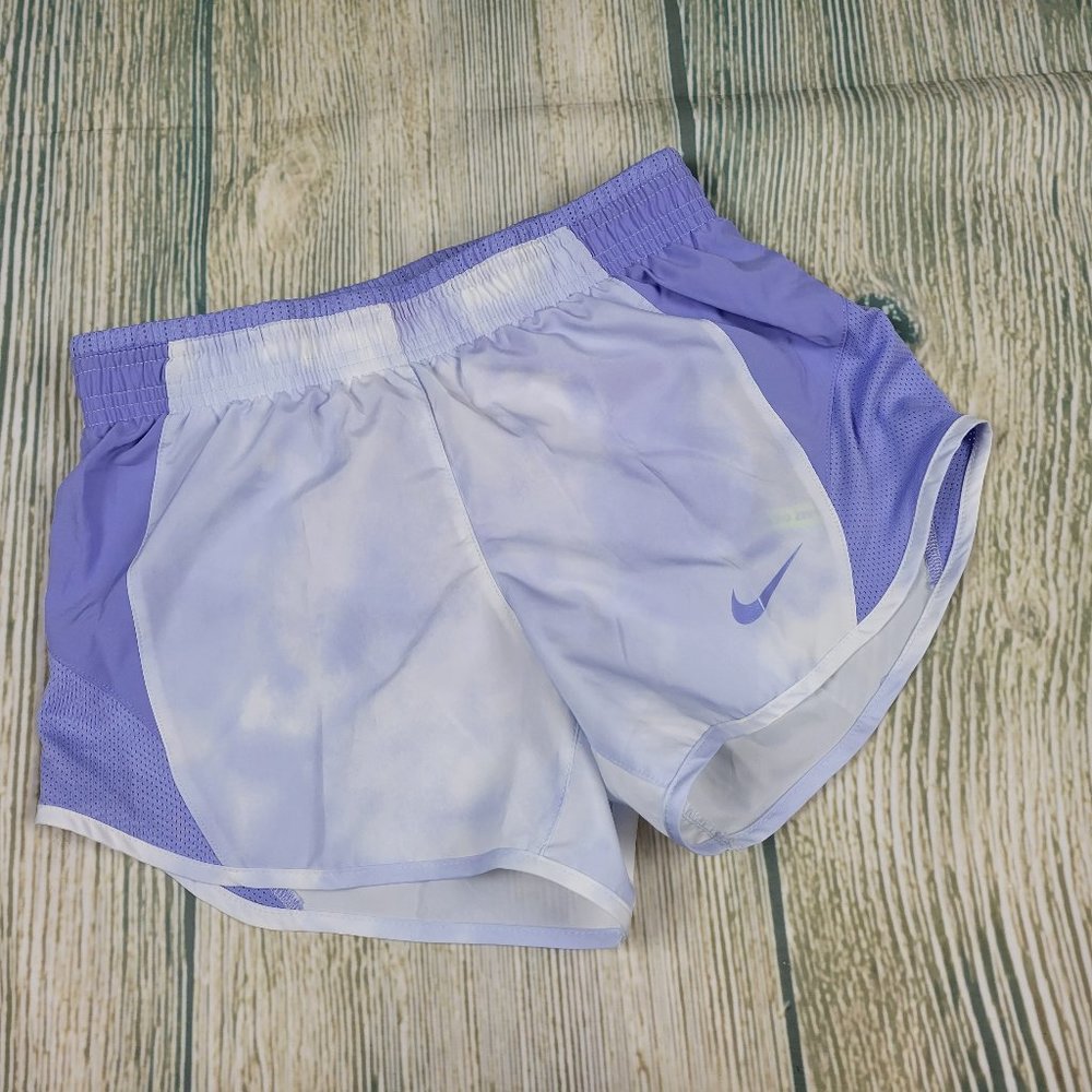 New NIKE dri-fit tie-dye marble print mesh panel shorts